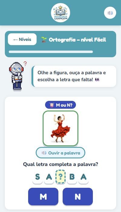 Pergunta com figura e letras para completar a palavra